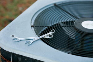 top-view-of-air-conditioner-with-wrench-on-top